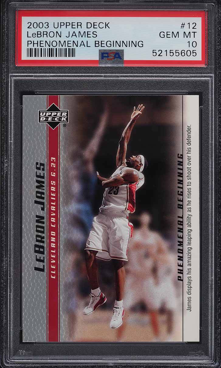 2003 UPPER DECK PHENOMENAL BEGINNING LEBRON JAMES ROOKIE RC #12 