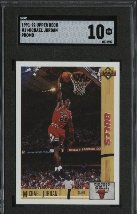 1991-92 Upper Deck Promo #1 Michael Jordan HOF SGC 10 GEM MINT-SSP