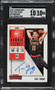 2018 PANINI CONTENDERS BALL BEHIND HEAD TRAE YOUNG ROOKIE AUTO #142 SGC 10