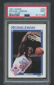 1991 HOOPS MICHAEL JORDAN ALL-STAR #253 PSA 9 MINT