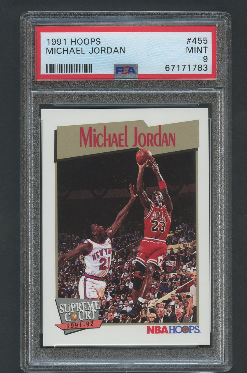 1991 Hoops Michael Jordan #455 Psa 9 Mint - Cardboard Picasso