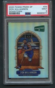 2020 PRIZM DP ZION WILLIAMSON DOWNTOWN SSP PSA 9 MINT-CASE HIT