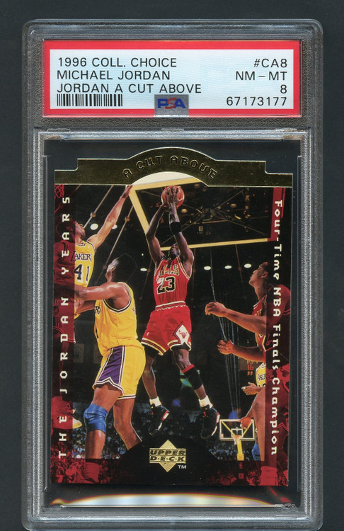 1998 COLL. CHOICE MICHAEL JORDAN "A CUT ABOVE" INSERT DIE CUT PSA 8