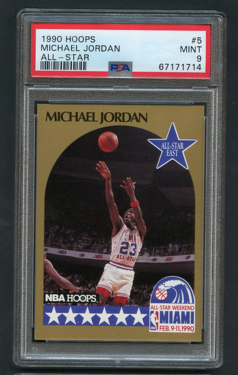 1990 HOOPS MICHAEL JORDAN ALL-STAR #5 PSA 9 MINT