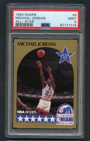 1990 HOOPS MICHAEL JORDAN ALL-STAR #5 PSA 9 MINT