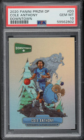 2020 PANINI PRIZM DRAFT PICKS DOWNTOWN COLE ANTHONY ROOKIE #D3 PSA 10 GEM MINT