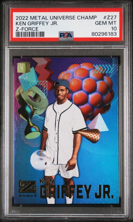 2022 METAL UNIVERSE KEN GRIFFEY JR. Z-FORCE INSERT HOLO FOIL #Z27 - PSA 10 POP 7