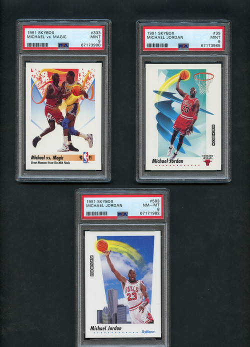 1991 SKYBOX MICHAEL JORDAN 6-CARD PSA 9 MINT LOT