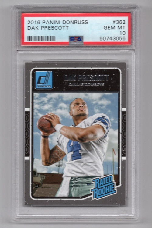 2016 Panini Donruss Dak Prescott #362 RC Rookie PSA 10 GEM MINT