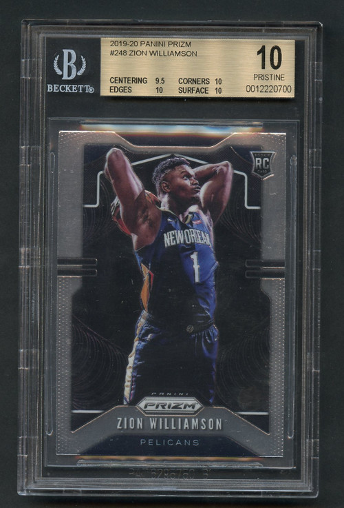2019 PRIZM ZION WILLIAMSON #248 RC ROOKIE BGS 10 PRISTINE