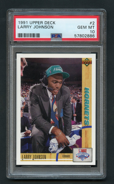 1991 UPPER DECK LARRY JOHNSON #2 RC ROOKIE PSA 10 GEM MINT