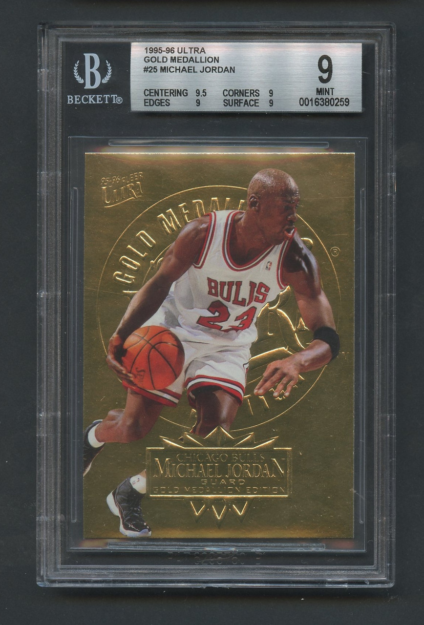 1995 Ultra Michael Jordan Gold Medallion #25 SP BGS 9 Mint 