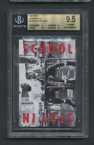 1991 Nike Michael Jordan /Lee #4 "Stay In School" Promo BGS 9.5 Gem Mint