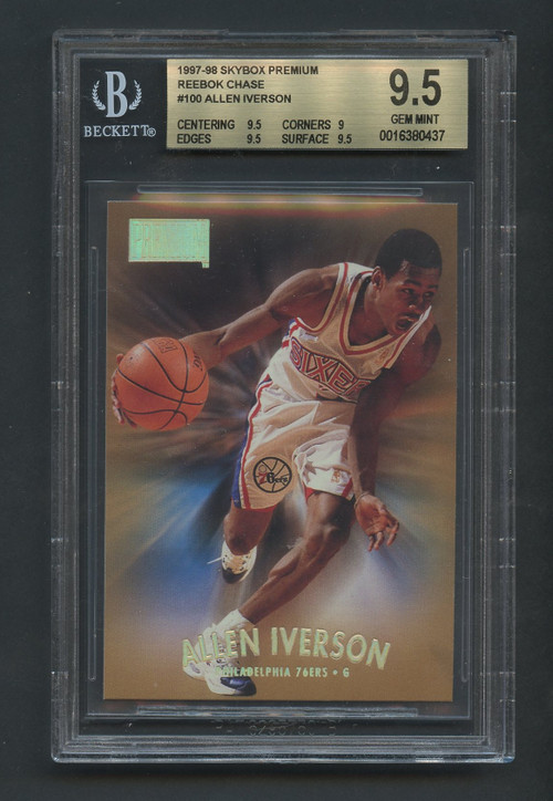 1997 Skybox Premium Reebok Chase Allen Iverson #100 SP BGS 9.5 Gem Mint