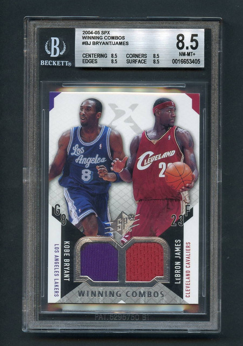 2004 SPX Winning Combos Lebron James & Kobe Bryant Patches BGS 8.5