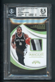 2017 Immaculate Swatches Kawhi Leonard 3-Color /10  BGS 8.5