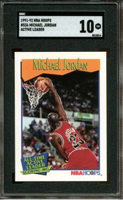 1991 HOOPS ACTIVE LEADER #536 MICHAEL JORDAN SGC 10 GEM