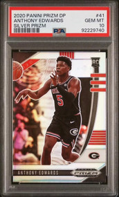 2020 Prizm Draft Picks Anthony Edwards RC 41 Silver Prizm PSA 10 Gem Mint