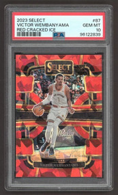 2023 Select Concourse Victor Wembanyama RC Red Cracked Ice PSA 10 GEM MINT