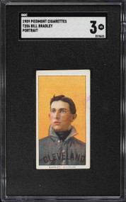 1909-11 T206 Bill Bradley PORTRAIT SGC 3 VG