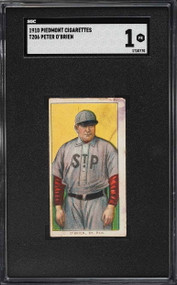 1909-11 T206 Piedmont 350 Peter O'Brien SGC 1 PR