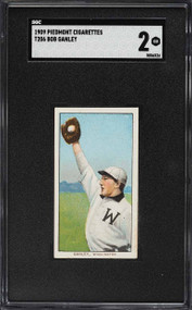 1909-11 T206 Piedmont Bob Ganley SGC 2 GD-Centered