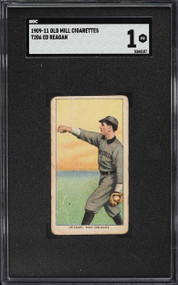 1909-11 T206 Ed Reagan OLD MILL SGC 1 PR-Rare Back