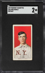 1909-11 T206 Piedmont Fred Merkle PORTRAIT SGC 2 GD