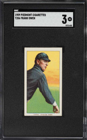 1909-11 T206 Piedmont Frank Owen SGC 3 VG
