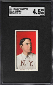 1909-11 T206 Al Bridwell PORTRAIT, NO CAP SGC 4.5 VGEX+