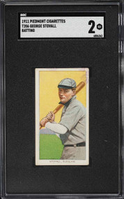 1909-11 T206 Piedmont George Stovall BATTING SGC 2 GD