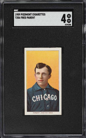 1909-11 T206 Piedmont Fred Parent SGC 4 VGEX-Centered