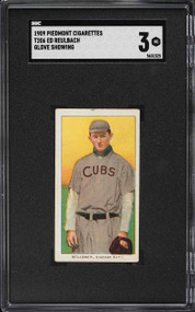 1909-11 T206 Piedmont Ed Reulbach GLOVE SHOWING SGC 3 VG