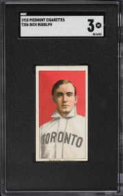 1909-11 T206 Piedmont Dick Rudolph SGC 3 VG