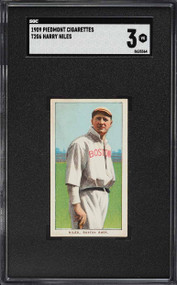 1909-11 T206 Piedmont Harry Niles SGC 3 VG