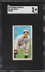 1909-11 T206 Piedmont Mike Donlin FIELDING SGC 1 PR