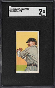 1909-11 T206 Piedmont Ed Willetts SGC 2 GD