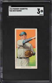 1909-11 T206 Piedmont Nick Maddox SGC 3 VG
