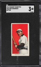 1909-11 T206 Piedmont Fred Snodgrass BATTING SGC 3 VG