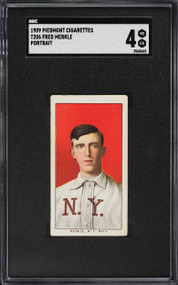 1909-11 T206 Piedmont Fred Merkle PORTRAIT SGC 4 VGEX