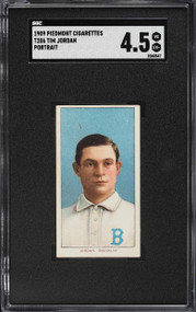 1909-11 T206 Piedmont 150 Tim Jordan PORTRAIT SGC 4.5 VGEX+
