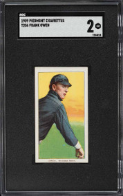 1909-11 T206 Frank Owen SGC 2 GD