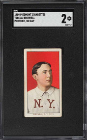 1909-11 T206 Al Bridwell PORTRAIT, NO CAP SGC 3 VG