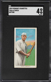 1909-11 T206 Al Burch BATTING SGC 4 VGEX