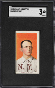 1909-11 T206 Piedmont Fred Tenney SGC 3 VG