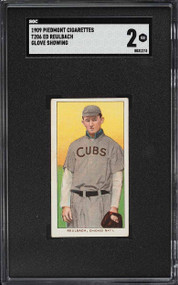 1909-11 T206 Piedmont Ed Reulbach GLOVE SHOWING SGC 2 GD