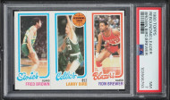 1980 Topps Basketball Fred Brown Ron Brewer Larry Bird ROOKIE PSA 7 NRMT