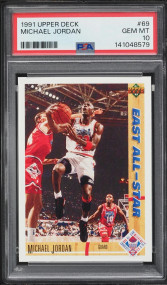 1991 Upper Deck Basketball Michael Jordan #69 PSA 10 GEM MINT