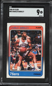 1988 Fleer Basketball Charles Barkley #85 SGC 9 MINT