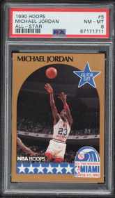1990 Hoops All-Star Michael Jordan #5 PSA 8 NM-MT